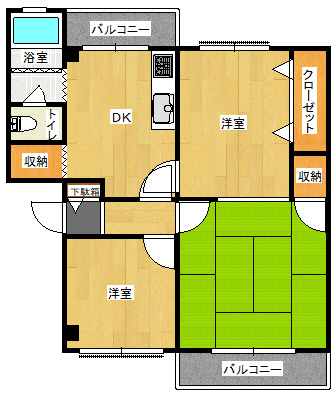 幸神団地3号棟の間取り