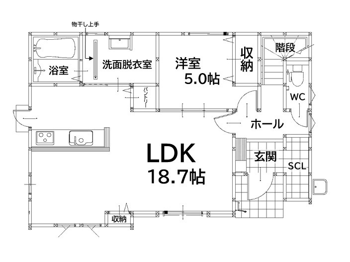 北九州市八幡西区本城3丁目2期2号棟の間取り