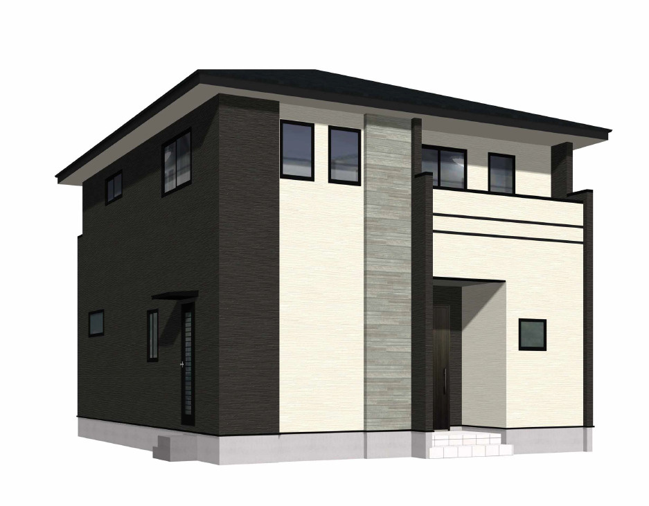 遠賀郡遠賀町遠賀川3丁目4期1号棟の外観パース