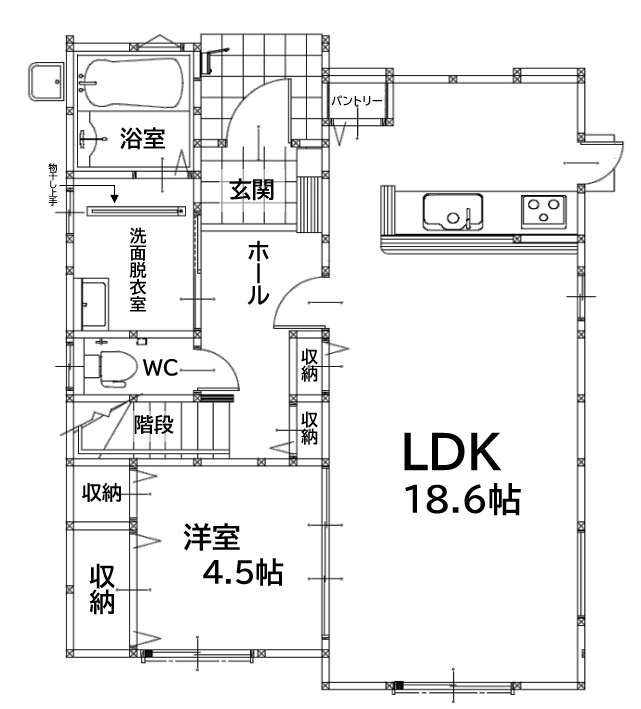 遠賀郡遠賀町遠賀川3丁目4期1号棟の間取り