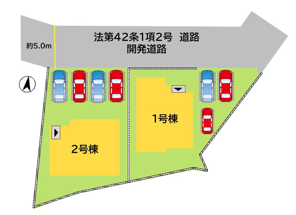 北九州市八幡西区木屋瀬東2丁目1期1号棟の区画図