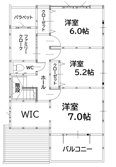中間市太賀2丁目2期2号棟の間取り