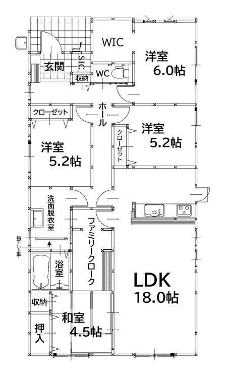 中間市太賀2丁目2期1号棟の間取り