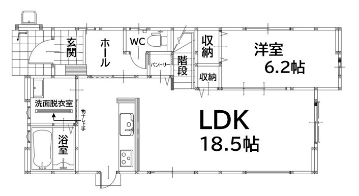 北九州市八幡西区大浦1丁目2期2号棟の間取り