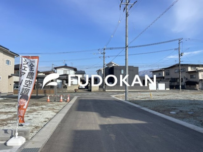 【前面道路含む現地写真】 | 山形市沼木【Z空調】 | 前面道路になります。