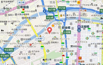 【地図】 | レジュールアッシュ中之島SOUTH