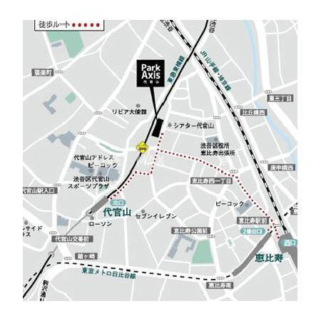 【地図】パークアクシス代官山