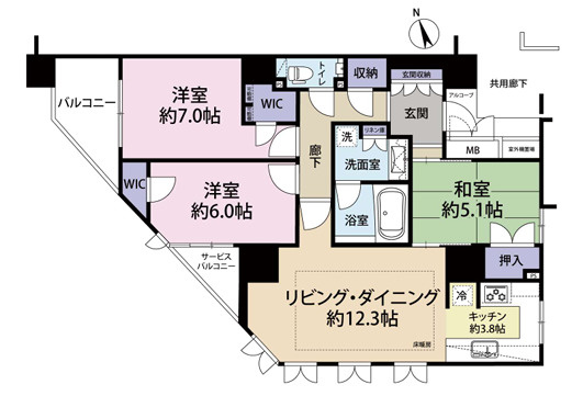 ディオ学園前プレシアの間取り