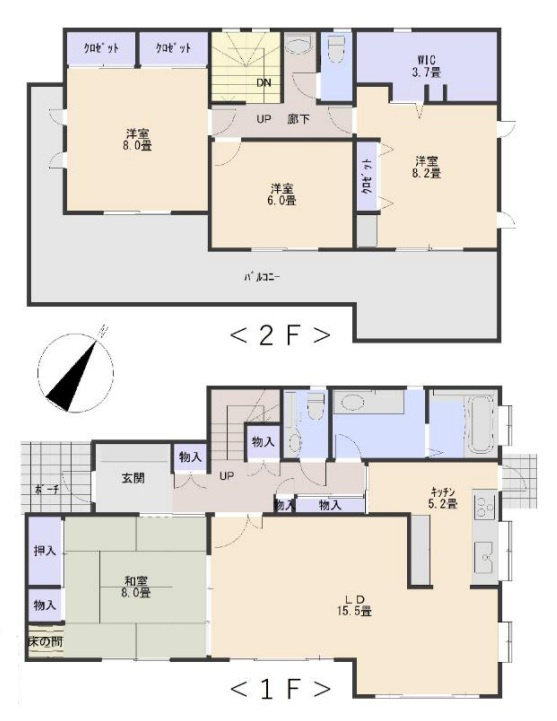 【中古戸建】桐生市堤町2丁目の間取り|■間取り図｜敷地面積：315.05㎡（約95.30坪）建物面積：144.28㎡（約43.64坪）