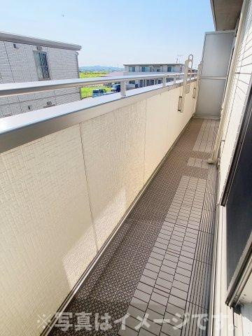 レトア感田Bのバルコニー