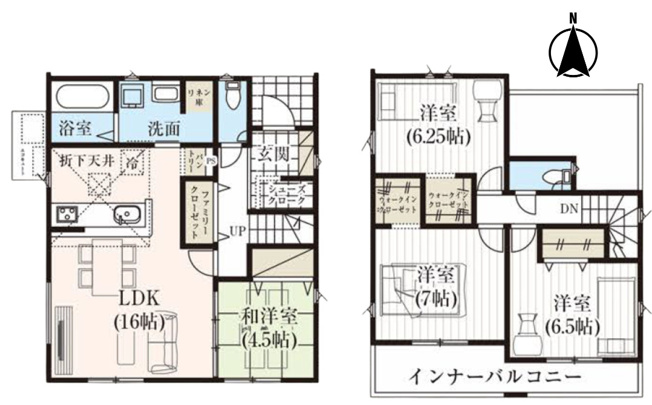 【間取り】 | ＧＲＡＦＡＲＥ　森合字北谷地　1号棟 | ★内覧予約でブランド米2kg★