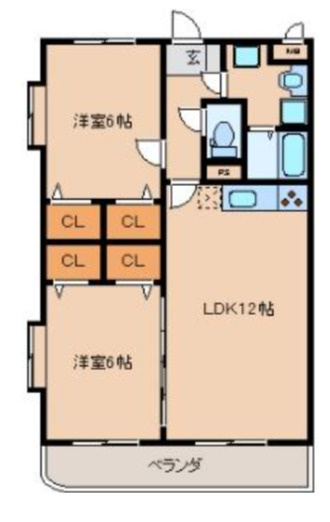 グリーンヒルズ東山Ⅱの間取り