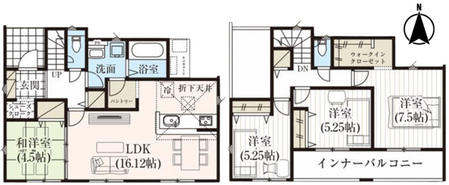 【間取り】 | ＧＲＡＦＡＲＥ　森合字北谷地　2号棟 | ★内覧予約でブランド米2kg★　