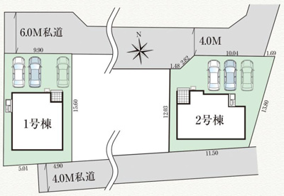 【区画図】 | ＧＲＡＦＡＲＥ　森合字北谷地　2号棟 | ★内覧予約でブランド米2kg★
