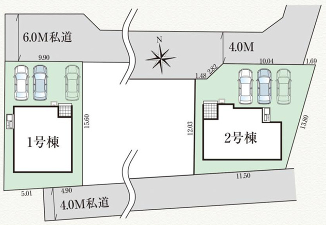 【区画図】 | ＧＲＡＦＡＲＥ　森合字北谷地　2号棟 | ★内覧予約でブランド米2kg★