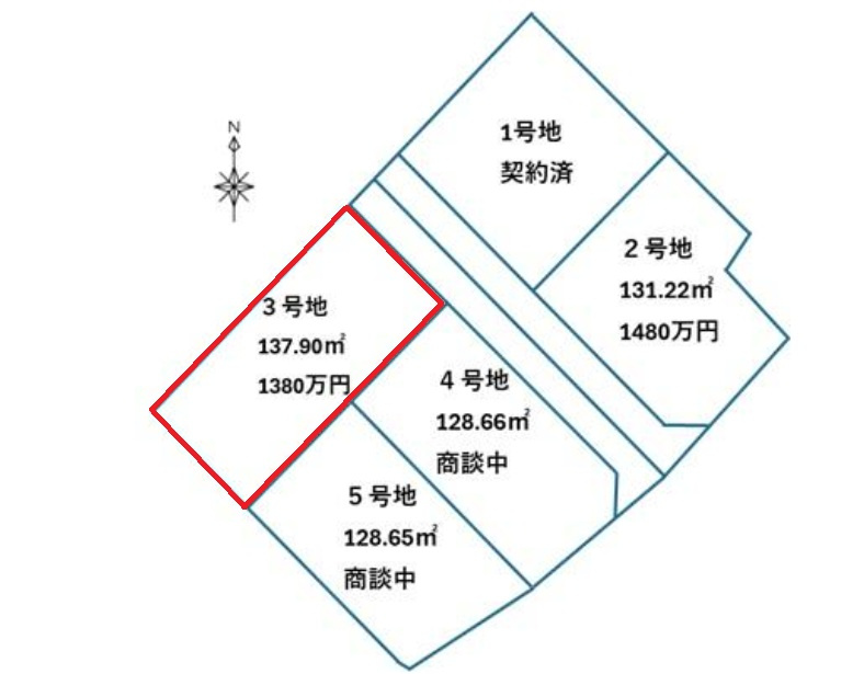 加古川市加古川町美乃利　売土地の土地図