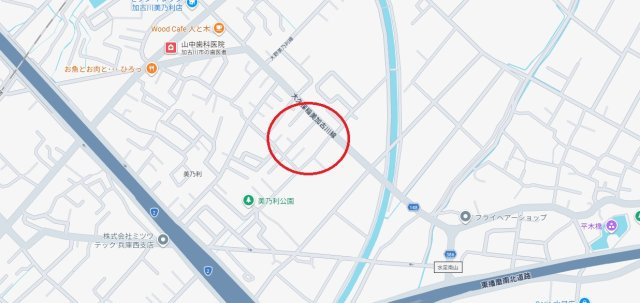 加古川市加古川町美乃利　売土地の地図