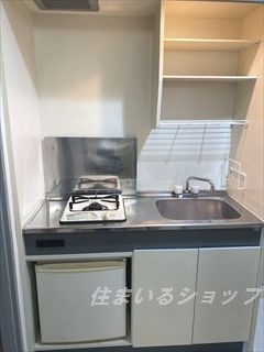 広島市安佐北区落合１丁目の賃貸マンションのキッチン|１口ガスコンロ付き・冷蔵庫はございません