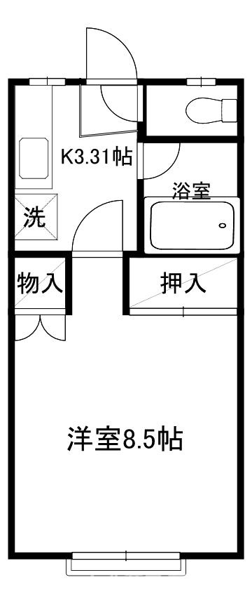 ハイツLAND　Aの間取り