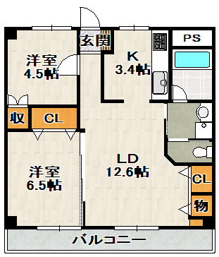 メゾン東野の間取り