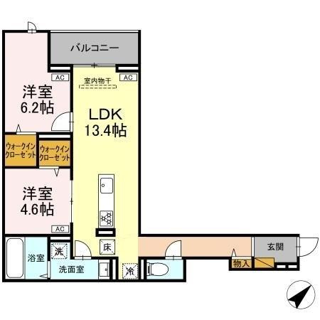 CLASSEUM都賀の間取り
