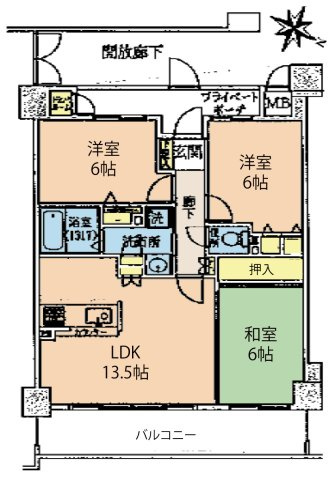 ランドコア呉本通の間取り