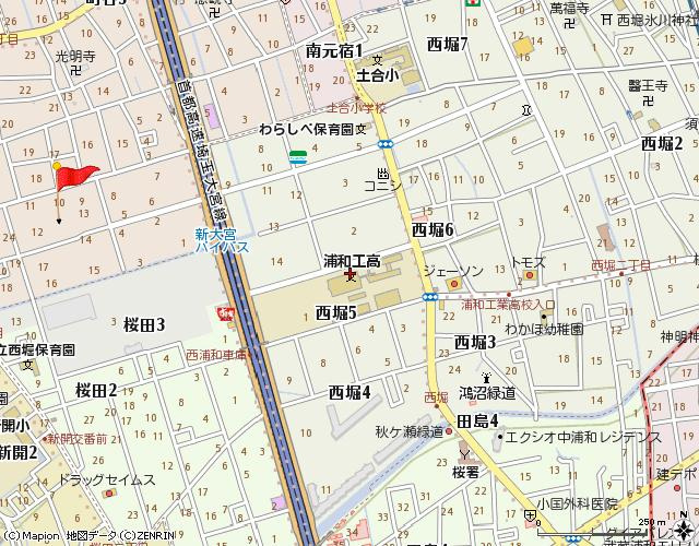 さいたま市桜区町谷４丁目の賃貸マンションの地図