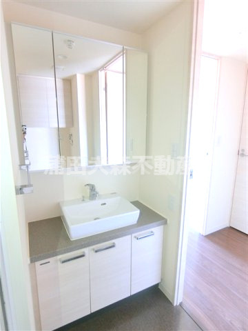 ミストラルコート(MISTRAL　COURT)の洗面所|3面鏡の独立洗面台！独立洗面台