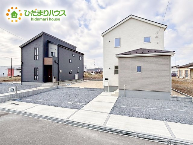 【外観】 | 小美玉市上玉里第2　新築戸建　1号棟 | 平日・お仕事終わりに少しだけみたい！そんな方も大歓迎です♪お気軽にお問合せください