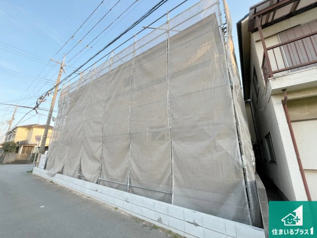 加古川市尾上町養田　第9期　新築一戸建ての外観|周辺は落ち着いた街並みの住宅地！子育てがしやすい住環境です！まだ未完成ですが、現地でしかわからない事もございます。是非一度ご覧ください。