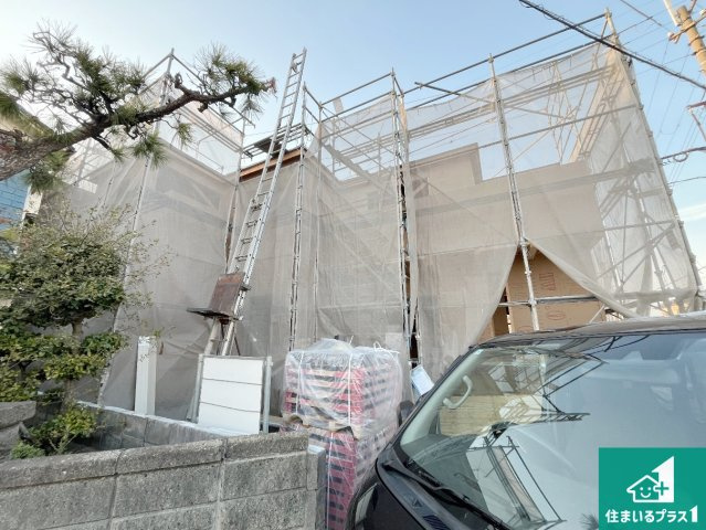 加古川市尾上町養田　第9期　新築一戸建ての外観|周辺は落ち着いた街並みの住宅地！子育てがしやすい住環境です！まだ未完成ですが、現地でしかわからない事もございます。是非一度ご覧ください。