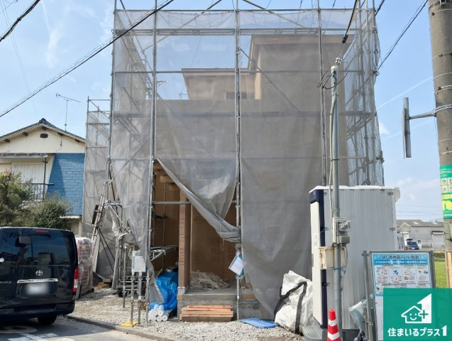 加古川市尾上町養田　第9期　新築一戸建ての外観|周辺は落ち着いた街並みの住宅地！子育てがしやすい住環境です！まだ未完成ですが、現地でしかわからない事もございます。是非一度ご覧ください。