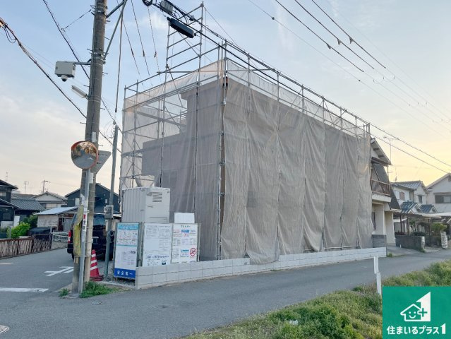 加古川市尾上町養田　第9期　新築一戸建ての前面道路含む現地写真|周辺は落ち着いた街並みの住宅地！子育てがしやすい住環境です！まだ未完成ですが、現地でしかわからない事もございます。是非一度ご覧ください。