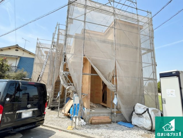 加古川市尾上町養田　第9期　新築一戸建ての外観|周辺は落ち着いた街並みの住宅地！子育てがしやすい住環境です！まだ未完成ですが、現地でしかわからない事もございます。是非一度ご覧ください。