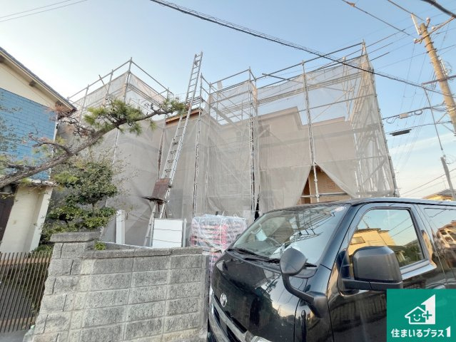 加古川市尾上町養田　第9期　新築一戸建ての外観|周辺は落ち着いた街並みの住宅地！子育てがしやすい住環境です！まだ未完成ですが、現地でしかわからない事もございます。是非一度ご覧ください。