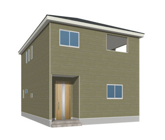 久留米市三潴町玉満　新築戸建ての外観パース|外観パースです