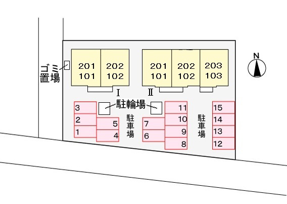 ファースト　デューⅡの区画図