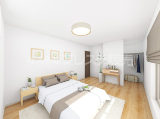 【洋室】 | 奈良市法蓮町の新築一戸建 全２区画 | １号地２階洋室（主寝室）完成イメージ