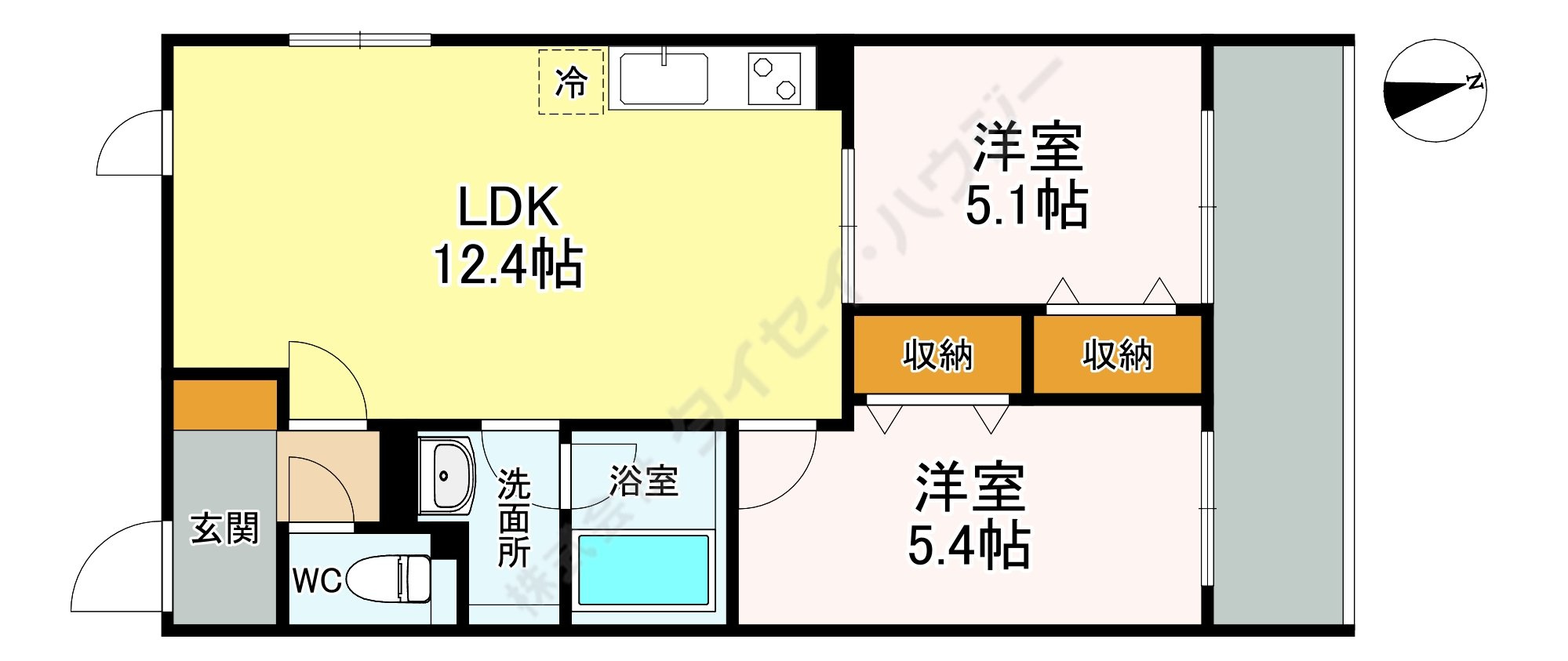 コンフォート箱根ヶ崎の間取り