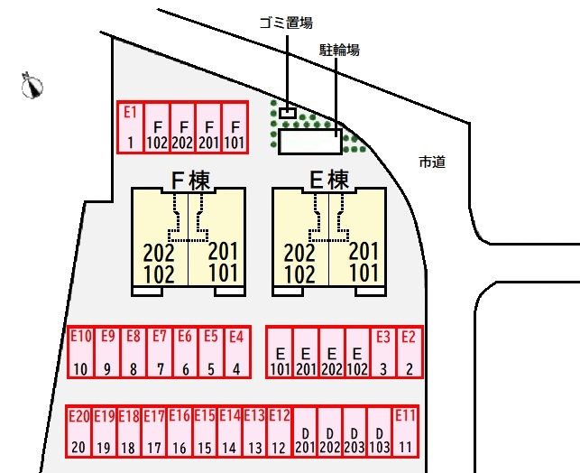 プラムフィールドEの区画図