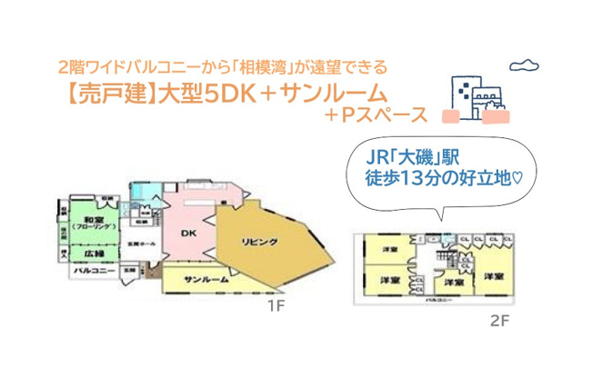 【間取り】 | キッチンはお料理に集中でき、且つ空間を有効利用できる壁付けタイプ◎
火を使わず安全調理可能で凹凸がなくフラット！毎日のお掃除も楽々な「ＩＨコンロ」を搭載し、お料理の幅が広がりますよ♪
