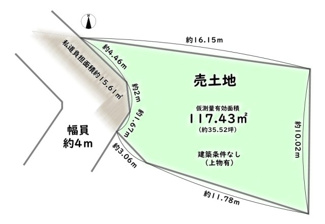 【土地図】 | 右京区太秦朱雀町 | 建築条件なし売土地の場合：価格3450万円