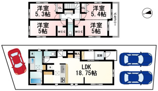 【間取り】 | 下阪本２丁目　2号地