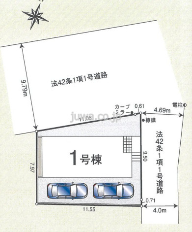【新築分譲住宅】川越市神明町第5の区画図