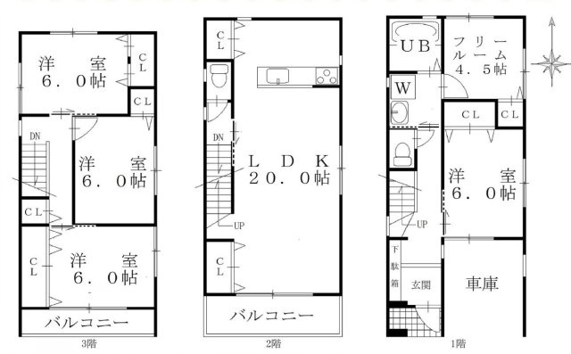 新築戸建　神戸市北区鈴蘭台東町６丁目1の間取り|ご内覧はお気軽にリクラス不動産販売までお問合せください