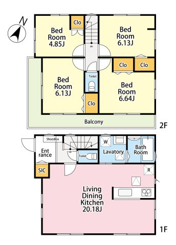 世田谷区桜上水2丁目　広々10ｍ間口×土地36坪超　建築条件なし　限定1区画の参考プラン|4LDK+SIC　敷地面積 119.75ｍ2　建物面積 95.22ｍ2