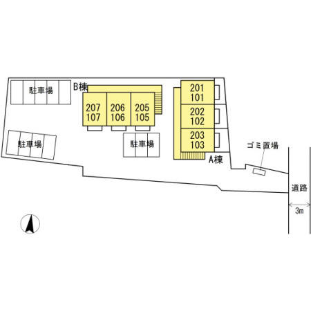アモリール津福の区画図
