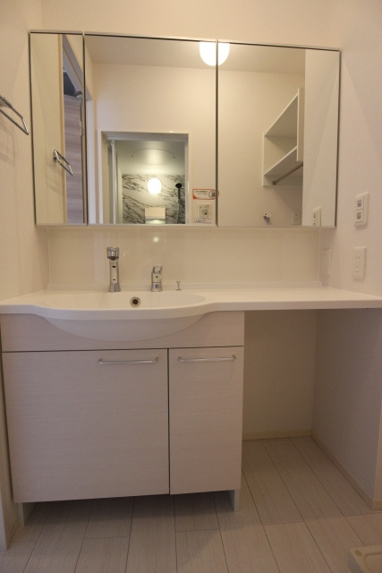 アモリール津福の洗面所|忙しい朝には欠かせない洗面所です