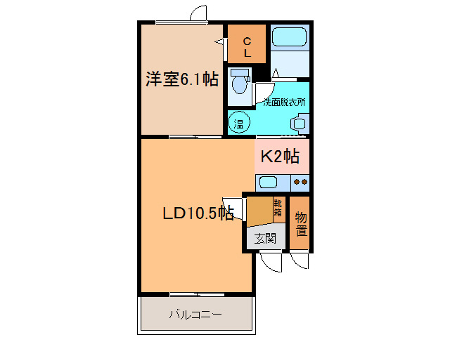 クレストⅡ(西15南12)の間取り