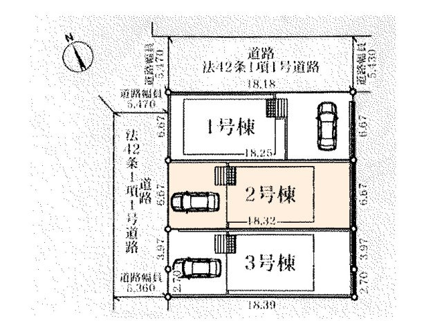 【区画図】 | 加須市南町　新築戸建　全3棟　2号棟